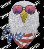 Patriotic Eagle (Two skylines New York / San Francisco)